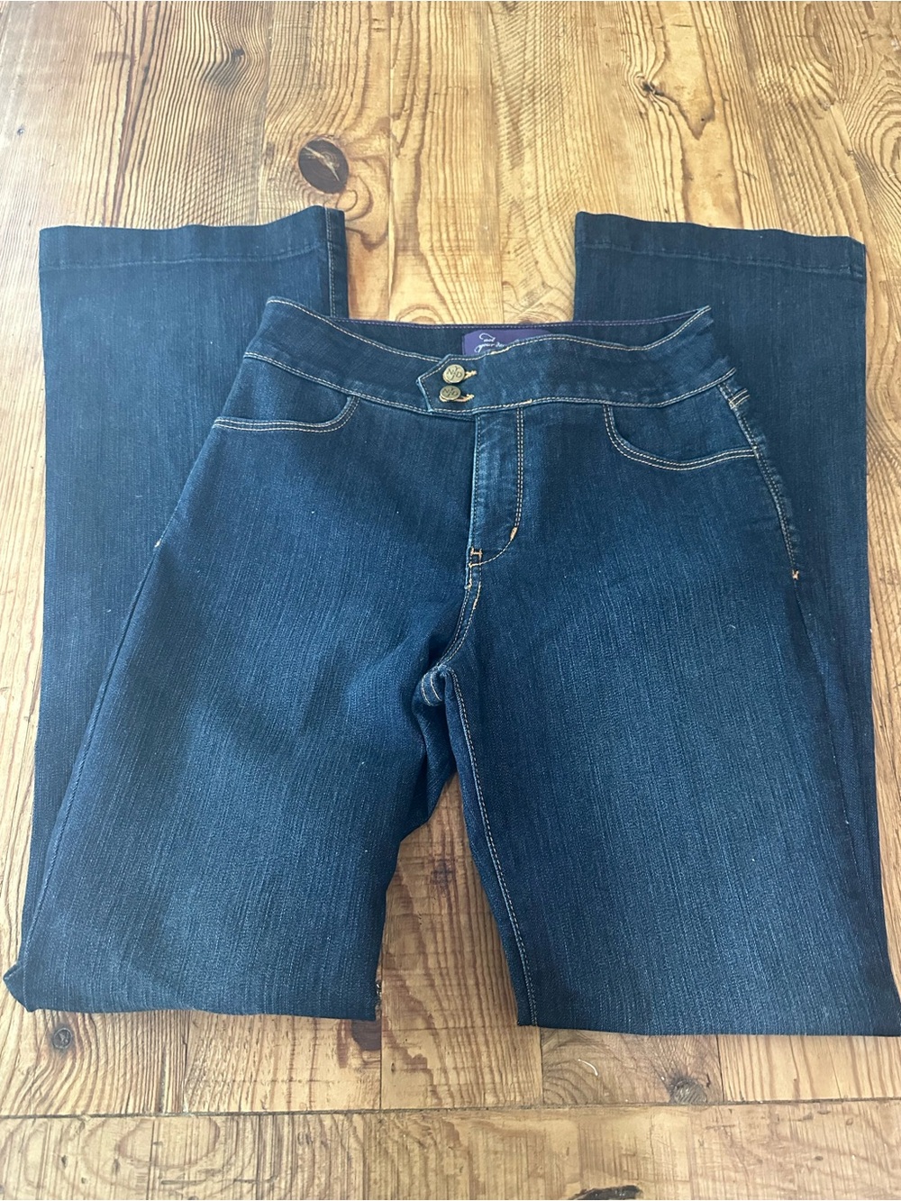 Women's Dark Blue Bootcut Stretch Jeans